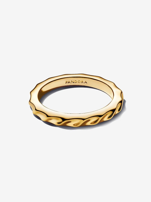 Anello Fascia Sottile Dune Placcatura in Oro 14k - ANELLO