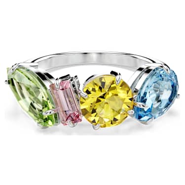 Anello Gema Taglio misto Multicolore Placcato rodio SWAROVSKI - ANELLO