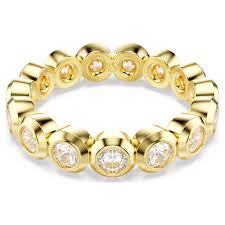 Anello Imber Taglio Round Bianco Placcato color oro - ANELLI