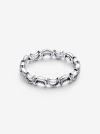 Anello Luna Crescente Luminosa Argento Sterling 925 - ANELLO