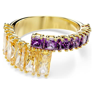 Anello Matrix Taglio misto Multicolore Placcato color oro - ANELLO