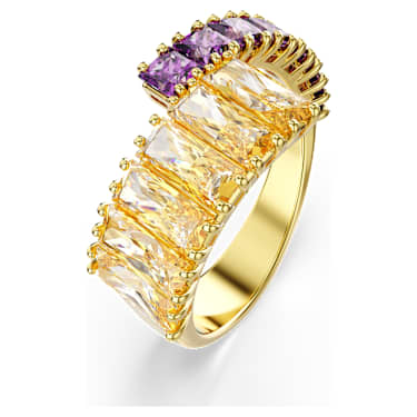 Anello Matrix Taglio misto Multicolore Placcato color oro - 50 - ANELLO