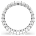 Anello MatrixTaglio baguette Bianco Placcato rodio - ANELLI