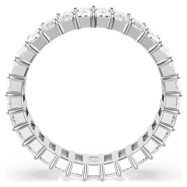 Anello MatrixTaglio baguette Bianco Placcato rodio - ANELLI