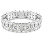 Anello MatrixTaglio baguette Bianco Placcato rodio - ANELLI