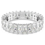 Anello MatrixTaglio baguette Bianco Placcato rodio - ANELLI