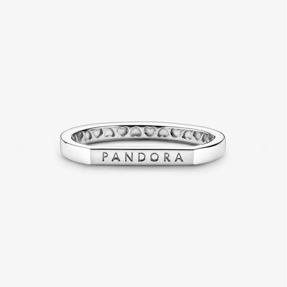 Anello Pandora Componibile con Barretta e Logo
