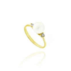 Anello Perla e Zirconi