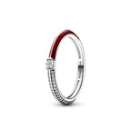 Anello Pietre Luminose & Smalto Rosso Pandora ME 64