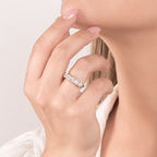 Anello Riviera 5 Diamanti in oro bianco ct. 1.20 - ANELLI