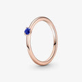 Anello Solitario Blu