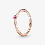 Anello Solitario Rosa