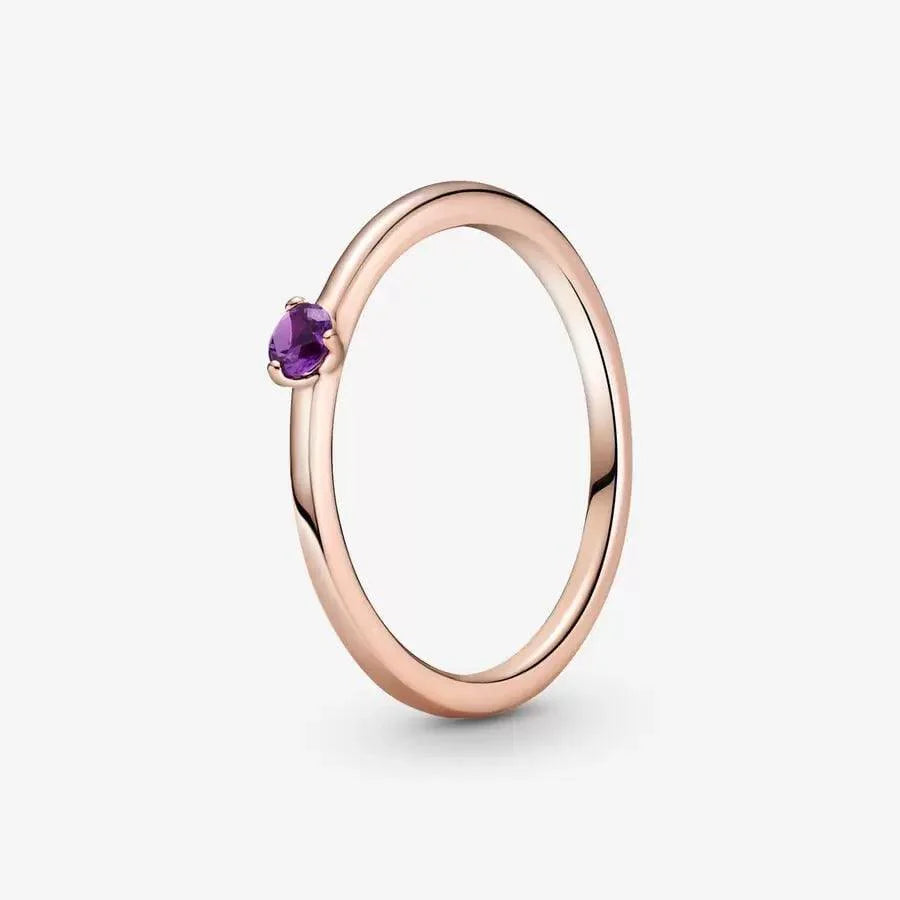 Anello Solitario Viola