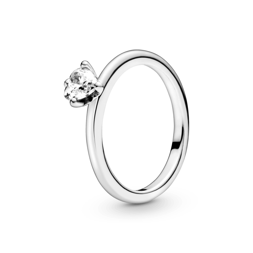 Anello Solitario con cuore 60