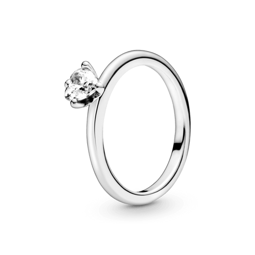 Anello Solitario con cuore 60