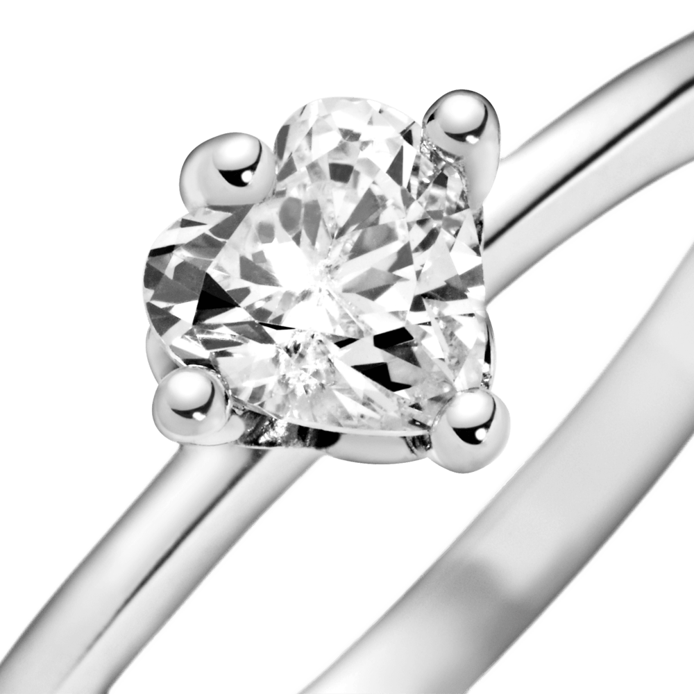 Anello Solitario con cuore