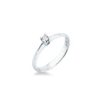 Anello Solitario con doppio diamante in oro bianco - 12 - OROLOGIO