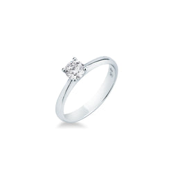 Anello Solitario Oro Bianco e Diamante ct. 0.50 - 12 - ANELLI