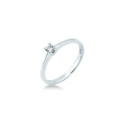 Anello Solitario oro Bianco e Diamanti ct.0.08 - 12 - ANELLI