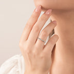 Anello Solitario oro Bianco e Diamanti ct.0.09 - ANELLI