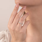 Anello Solitario oro Bianco e Diamanti ct.0.19 - ANELLI