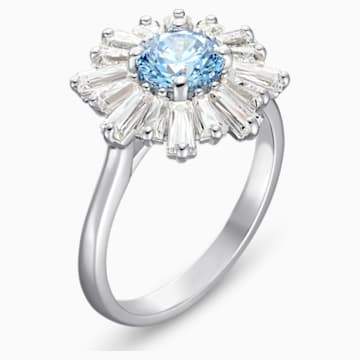 ANELLO SUNSHINE, AZZURRO, PLACCATO RODIO