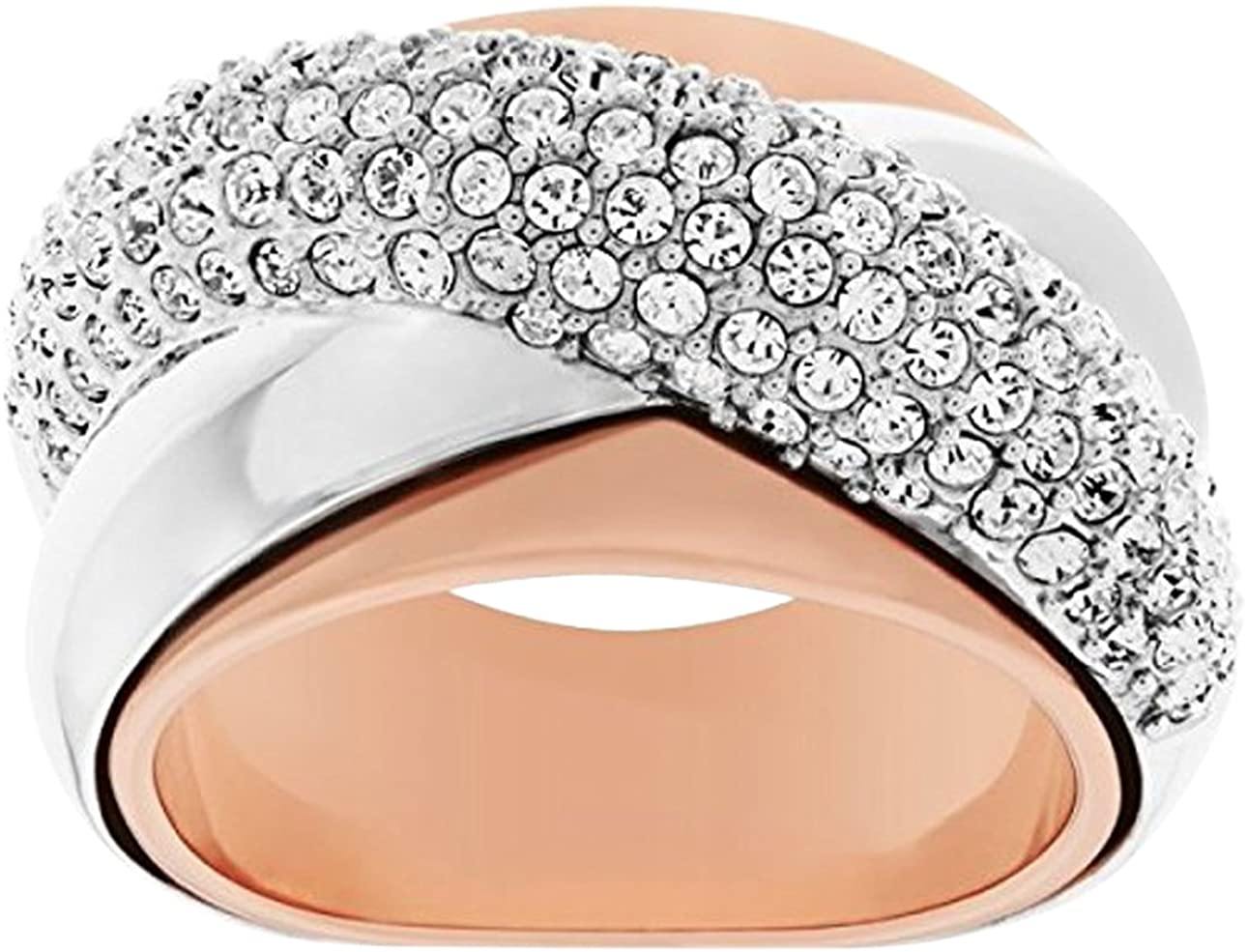 ANELLO SWAROVSKI CON CRISTALLI IN VETRO TRASPARENTE