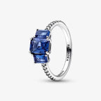 Anello Trilogy Pietre Blu 60