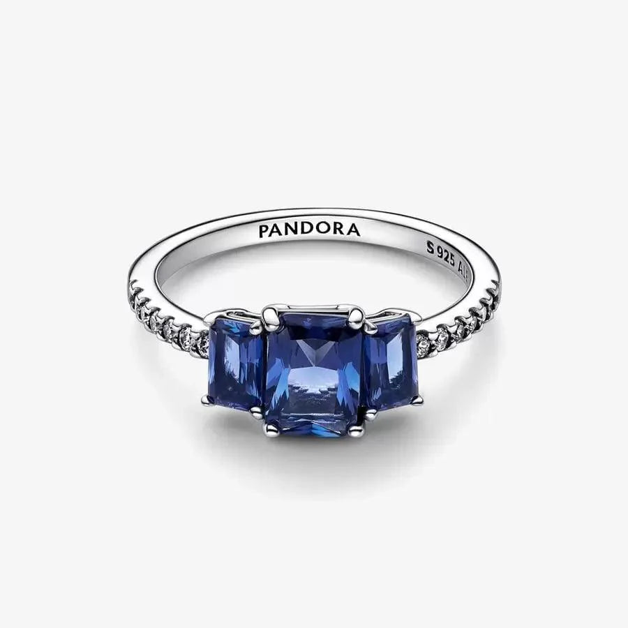 Anello Trilogy Pietre Blu