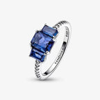Anello Trilogy Pietre Blu