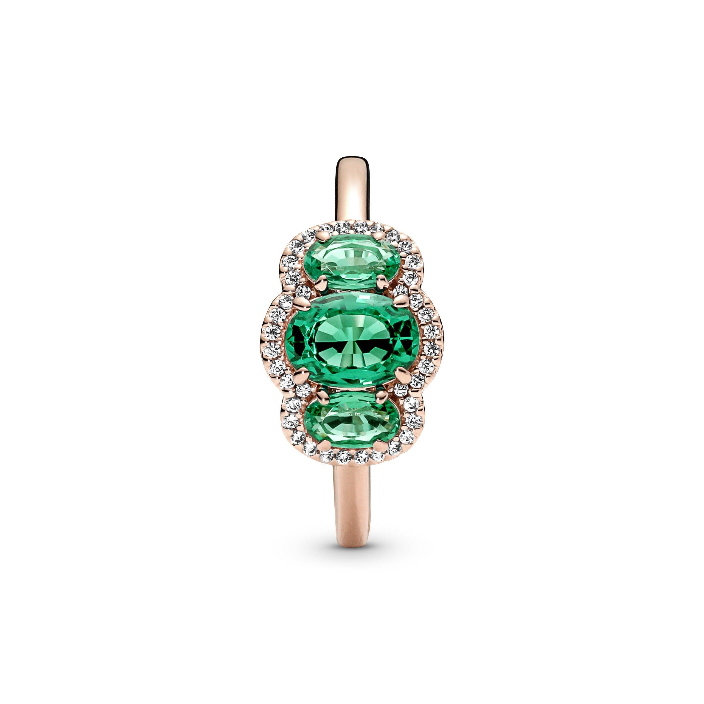 Anello Trilogy Vintage Verde