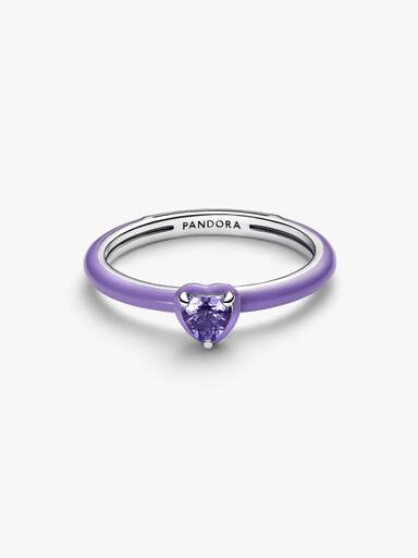 Anello Viola Chakra Heart Pandora ME Argento Sterling 925 - ANELLO