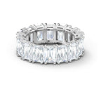 Anello Vittore Wide bianco, placcato rodio 55