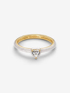Anello White Chakra Heart Pandora ME Placcatura in Oro 14k - ANELLO