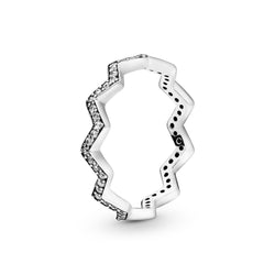 Anello Zigzag scintillante 60
