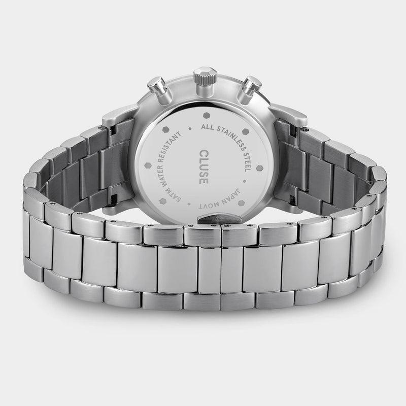 Aravis Chrono Acciaio Blu Scuro, Colore Argento