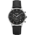 Aravis Chrono Leather Black, Silver Colour