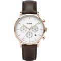 Aravis Chrono Leather Brown, Rose Gold Colour