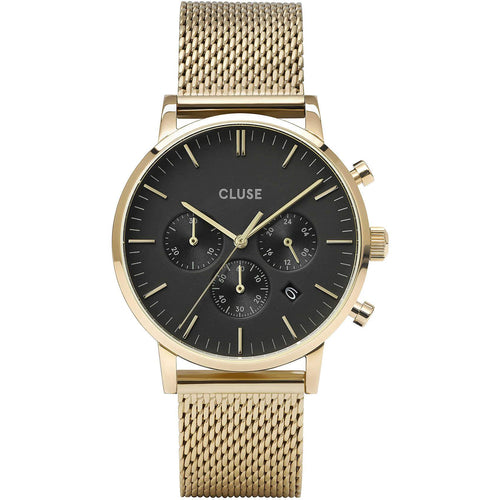 Aravis Chrono Mesh Black, Gold Colour