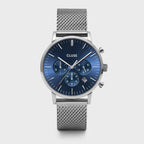 Aravis Chrono Mesh Blue, Silver Colour