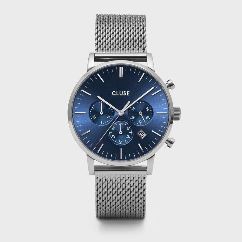 Aravis Chrono Mesh Blue, Silver Colour