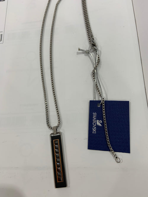 ATMOSPHERE:PENDENTE UOMO JET HEM/MIX SWAROVSKI