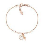 Bracciale Amore Fulmine e Cuore Rose'