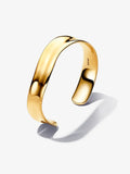 Bracciale Aperto Fascia Larga Pandora Linea Sinuosa - Placcato Oro 14k - 16 CM - BRACCIALE