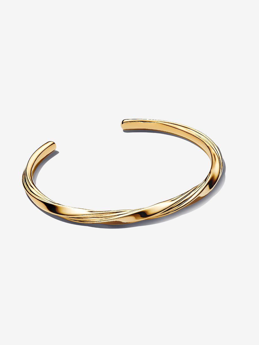 Bracciale Aperto Linea Avvolgente Placcatura in Oro 14k - BRACCIALE