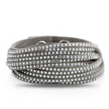 BRACCIALE AVVOLGENTE IN PELLE SCAMOSCIATA SWAROVSKI SLAKE GREY