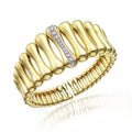 Bracciale Bamboo in Oro Bicolore con Diamanti - BRACCIALE