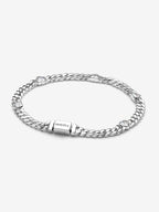 Bracciale Catena Maglia Cubana con Cuori Argento Sterling 925 - 18 - BRACCIALE