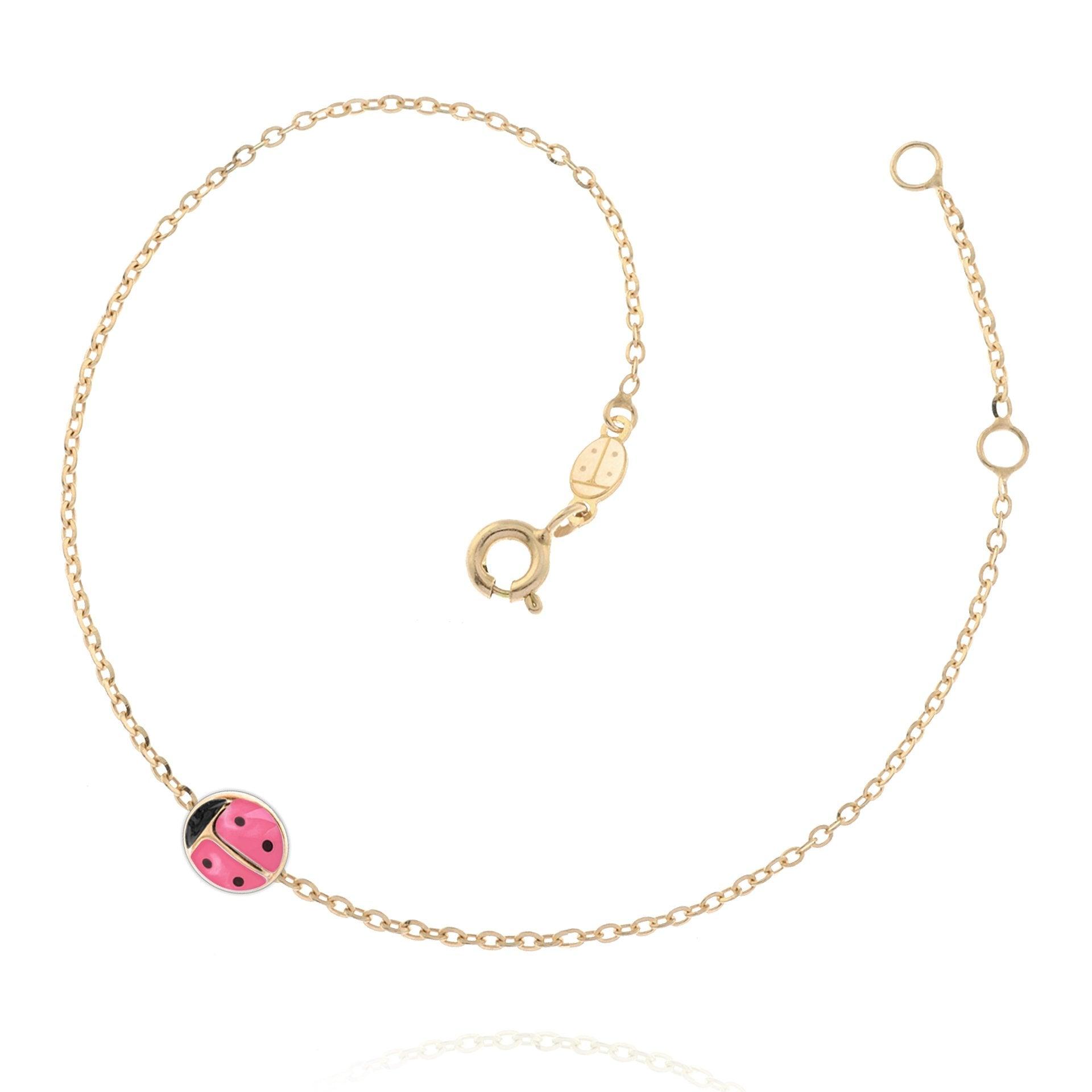 Bracciale Coccinella rosa