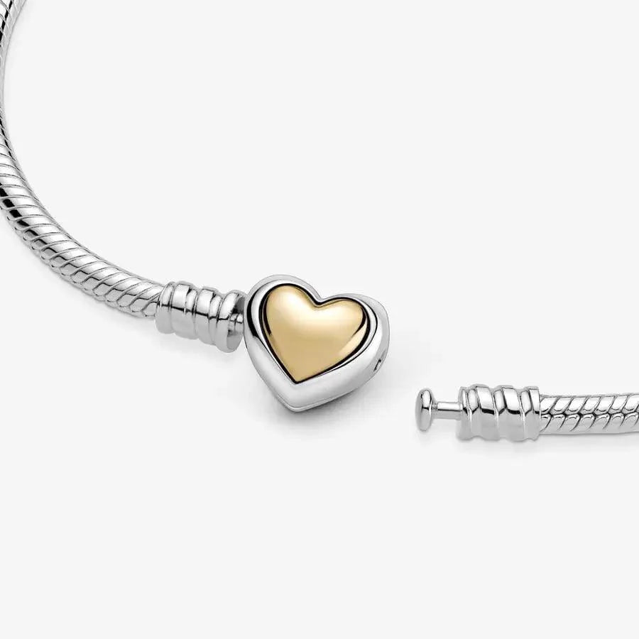 Bracciale con Chiusura a Cuore Dorato